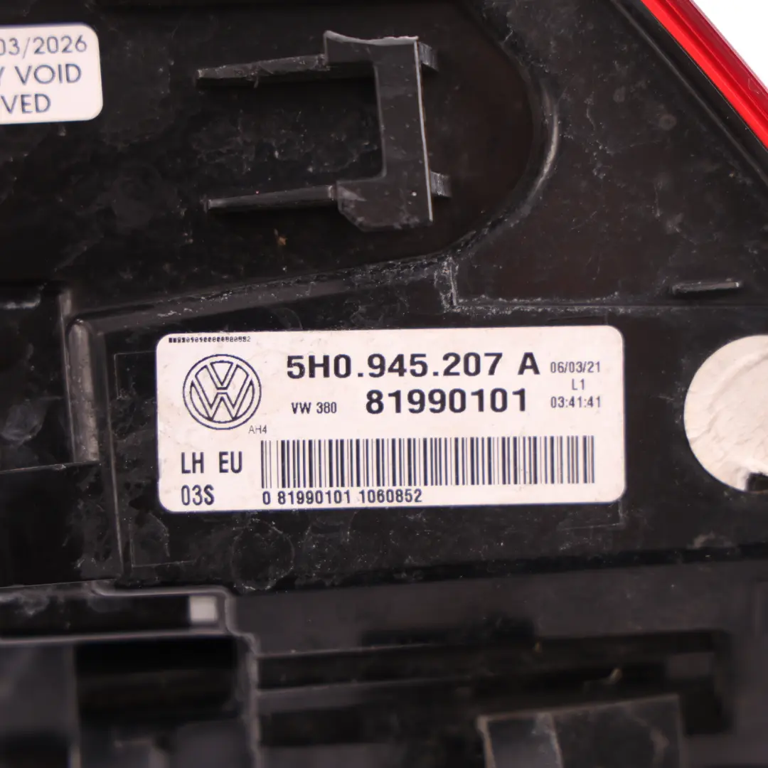 Volkswagen Golf Mk8 Rear Tail Light Lamp Outer Left N/S - SKU 5H0945207A - Part number 5H0945207A