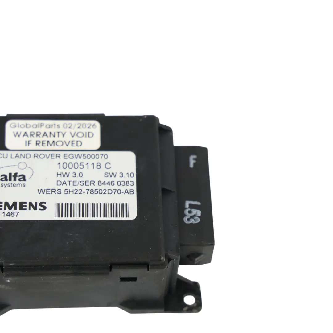 Land Rover Discovery 3 L319 Module Commande Ouvrant Électrique - SKU 5H22-78502D70-AB - Numéro de pièce 5H22-78502D70-AB