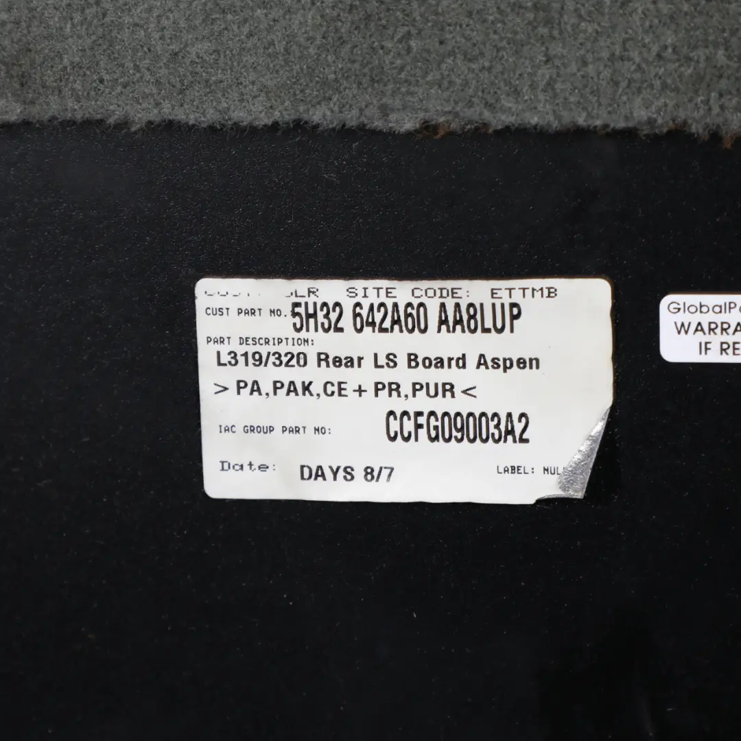 Range Rover Sport L320 Boot Trunk Floor Liner Trim Carpet Cover 5H32642A60AA8LUP - SKU 5H32-642A60-AA - Part number 5H32-642A60-AA