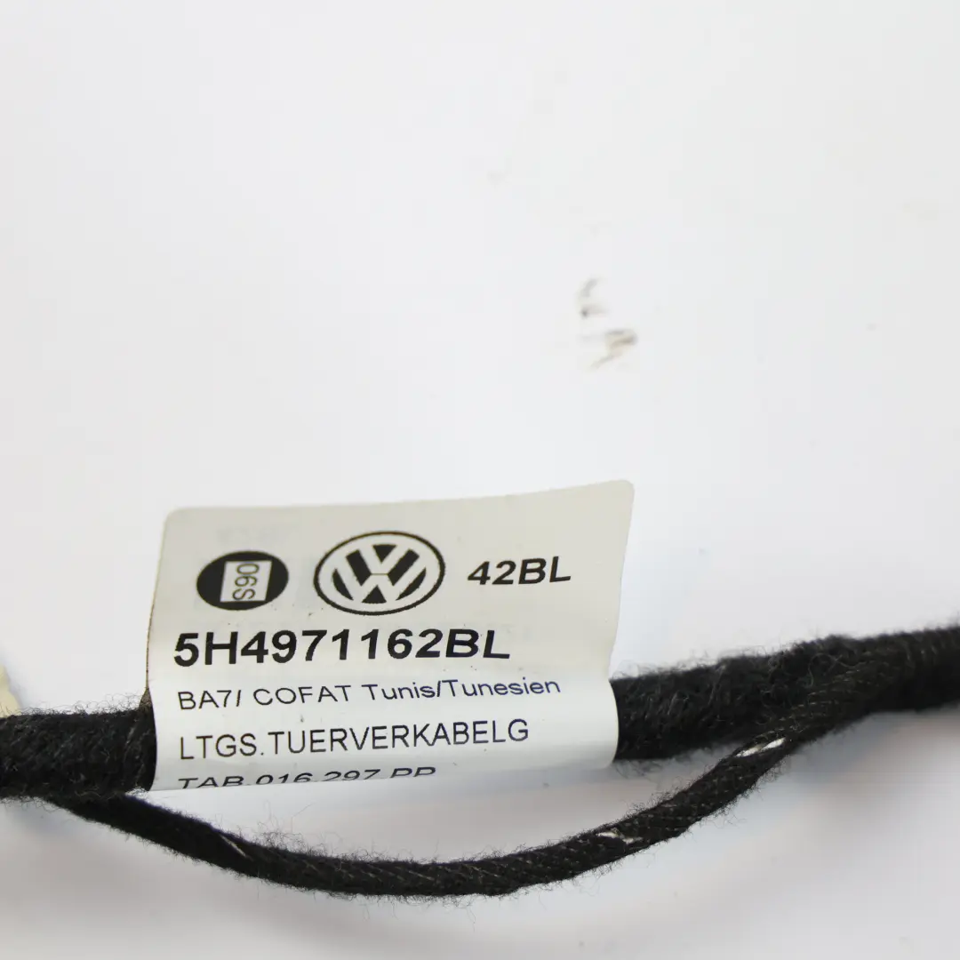 Volkswagen Golf Mk8 Front Door Loom Wiring Cable Harness Right O/S - SKU RHD-5H4971162BL - Part number 5H4971162BL