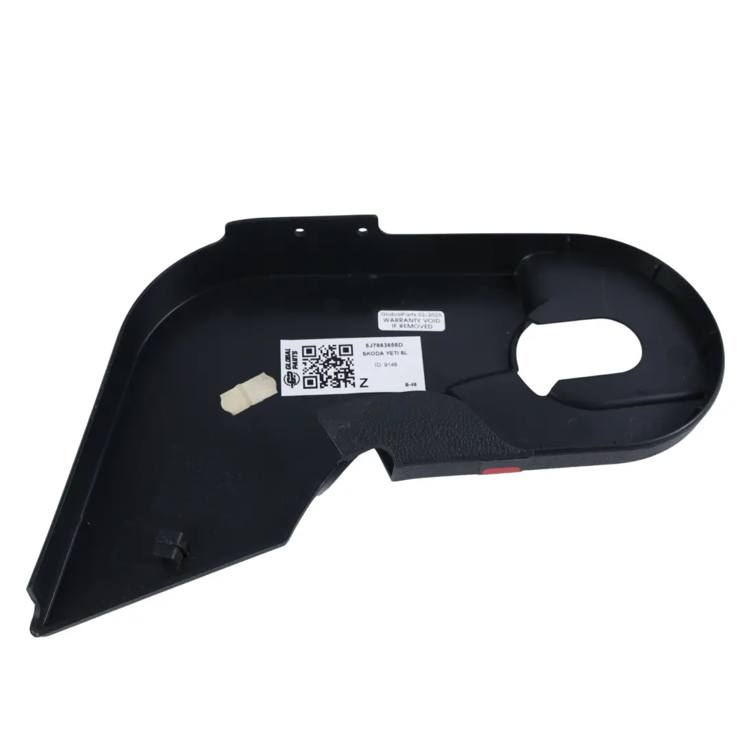 Asiento Trasero Cubre Panel Embellecedor Negro para Skoda Yeti 5L con número de pieza 5J7883858D Skoda Yeti 5L Asiento Trasero Cubre Panel Embellecedor Negro - SKU 5J7883858D - Número de pieza 5J7883858D