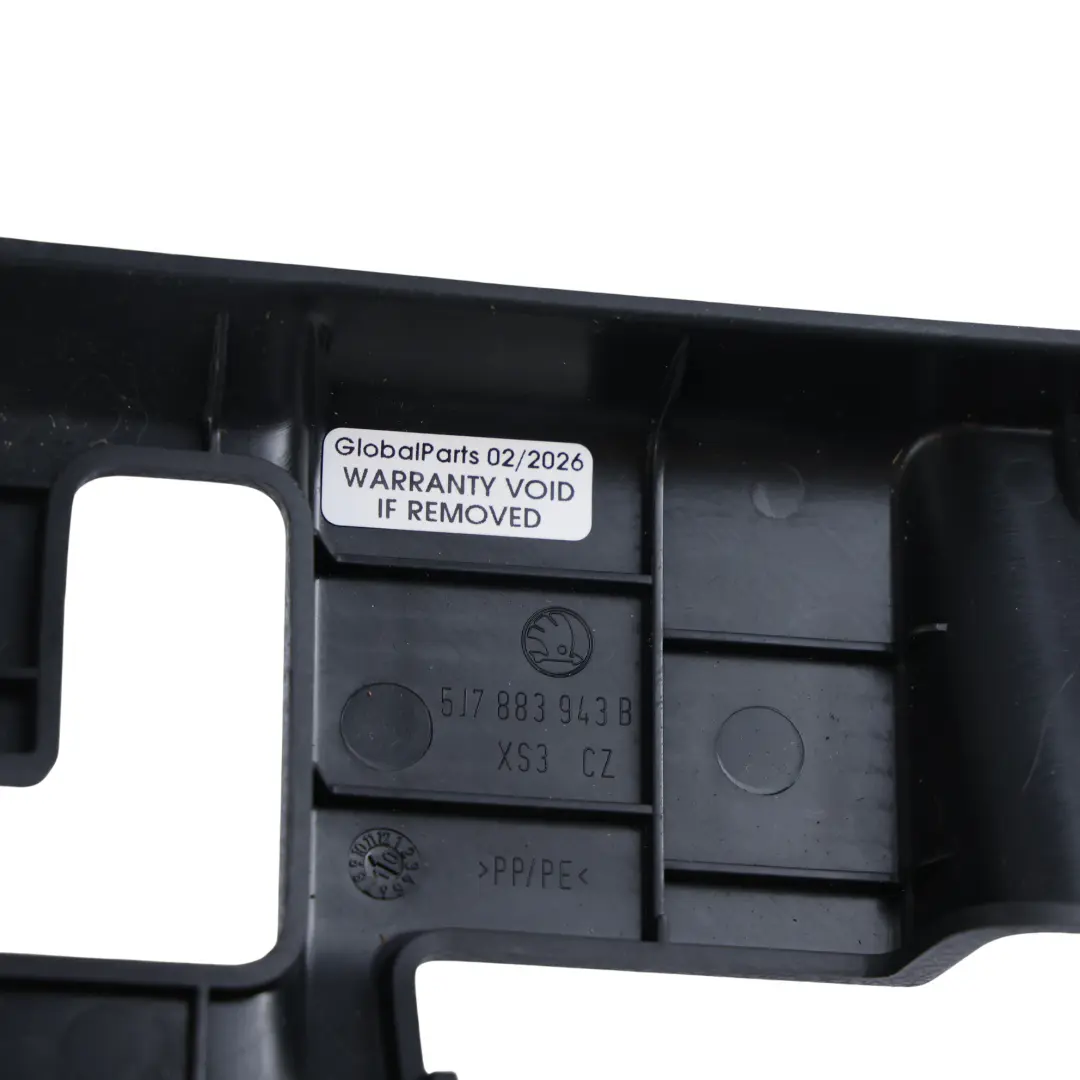 Skoda Yeti 5L Rear Bucket Seat Cover Panel Trim Black Left N/S - SKU 5J7883943B - Part number 5J7883943B