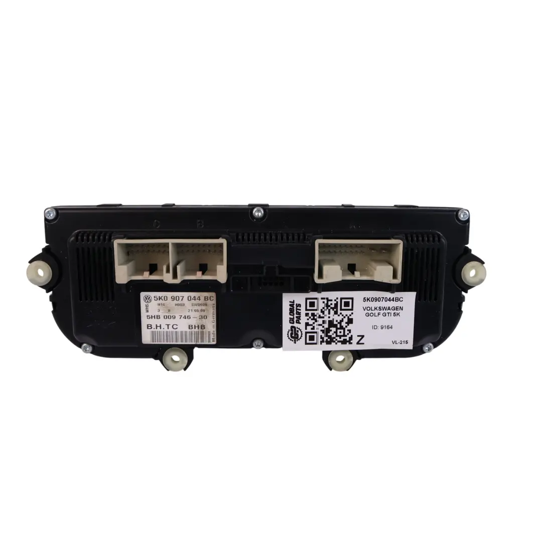 Mk6 Air Conditioning Panel Climate Control Switch to Volkswagen Golf with Part number 5K0907044BC Volkswagen Golf Mk6 Air Conditioning Panel Climate Control Switch - SKU 5K0907044BC - Part number 5K0907044BC