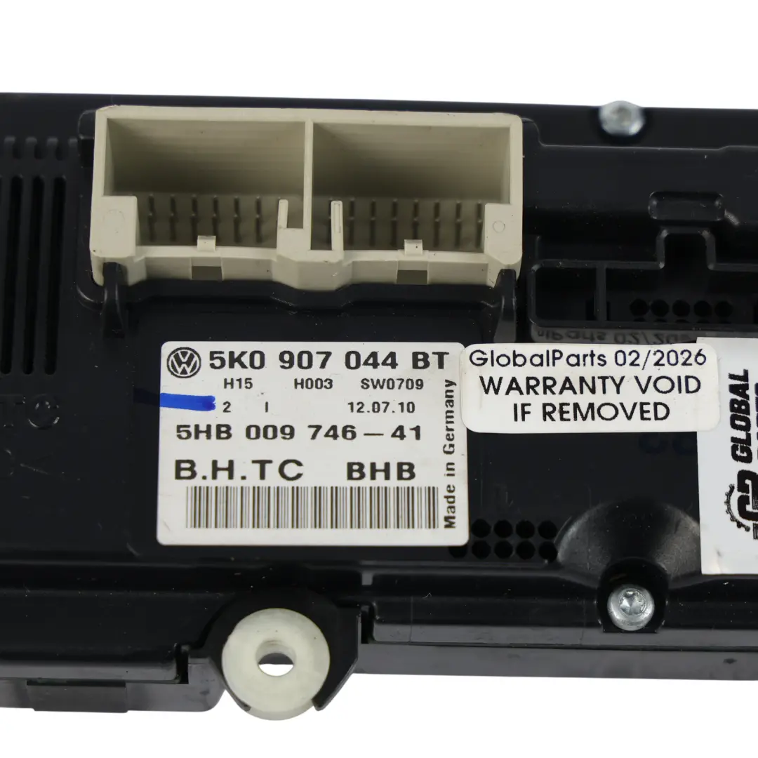 Volkswagen Golf R 5K Air Conditioning Panel Climate Control Switch - SKU 5K0907044BT - Part number 5K0907044BT