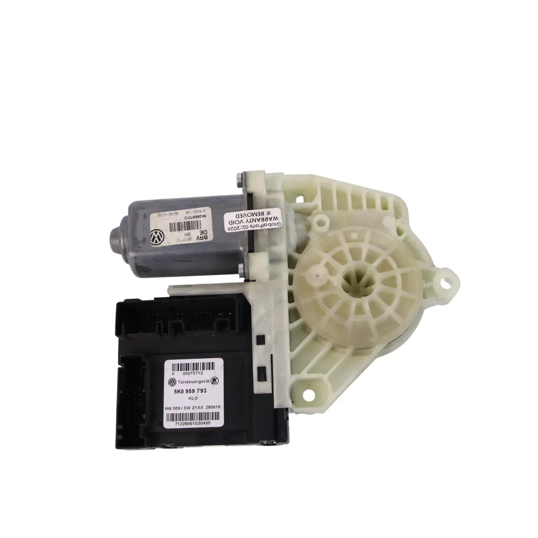 Volkswagen VW Golf R 5K Seitenscheiben Regulator Motor Vorne Links - SKU 5K0959701D - Teilenummer 5K0959701D