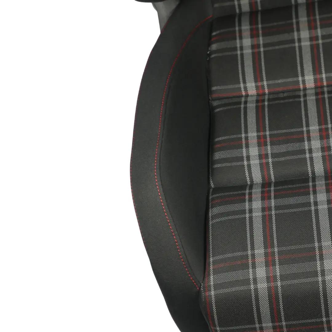 VW Volkswagen Golf Mk7 GTI Front Seat Heated Cloth Fabric Black Red Left N/S - SKU 5K4881805BN-1 - Part number 5K4881805BN