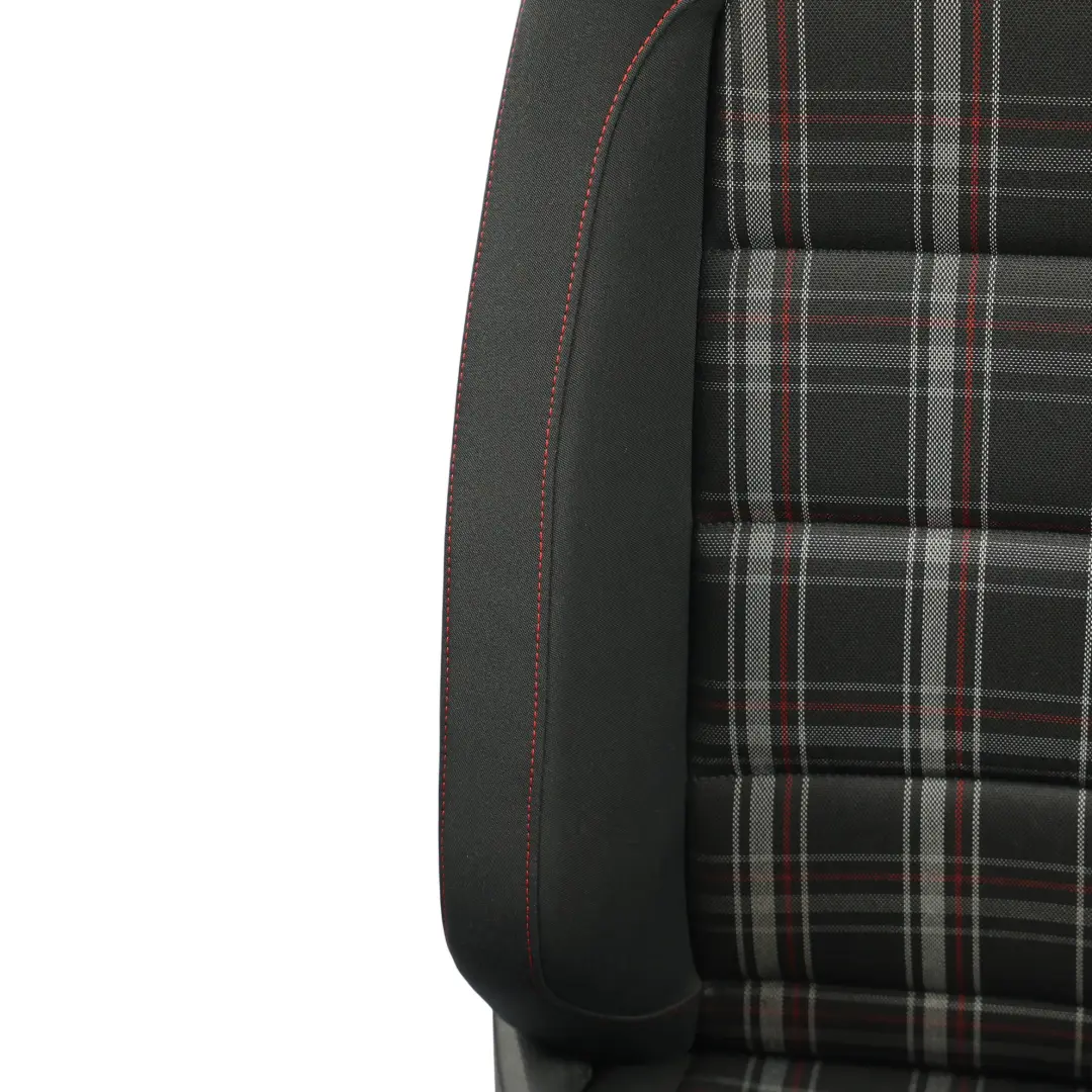 Fotel Przedni Grzany Materiał Czarno Czerwony Lewy do Volkswagen Golf Mk7 GTI o numerze 5K4881805BN Volkswagen Golf Mk7 GTI Fotel Przedni Grzany Materiał Czarno Czerwony Lewy - SKU 5K4881805BN-1 - Numer Części 5K4881805BN