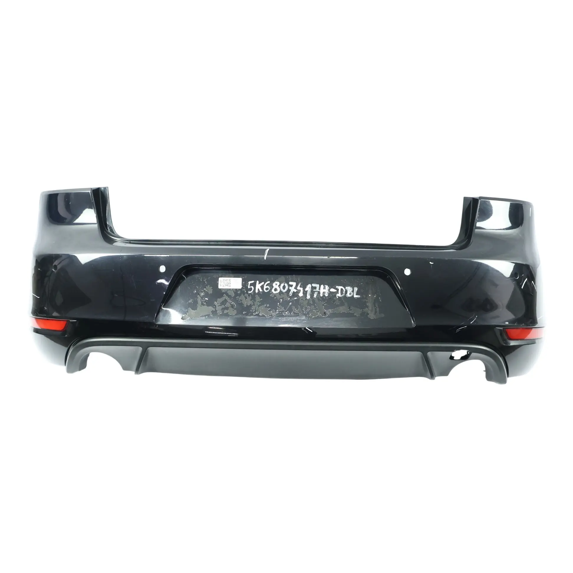 Volkswagen VW Golf Mk6 GTI Rear Bumper Trim Panel Cover Deep Black Pearl - C9X