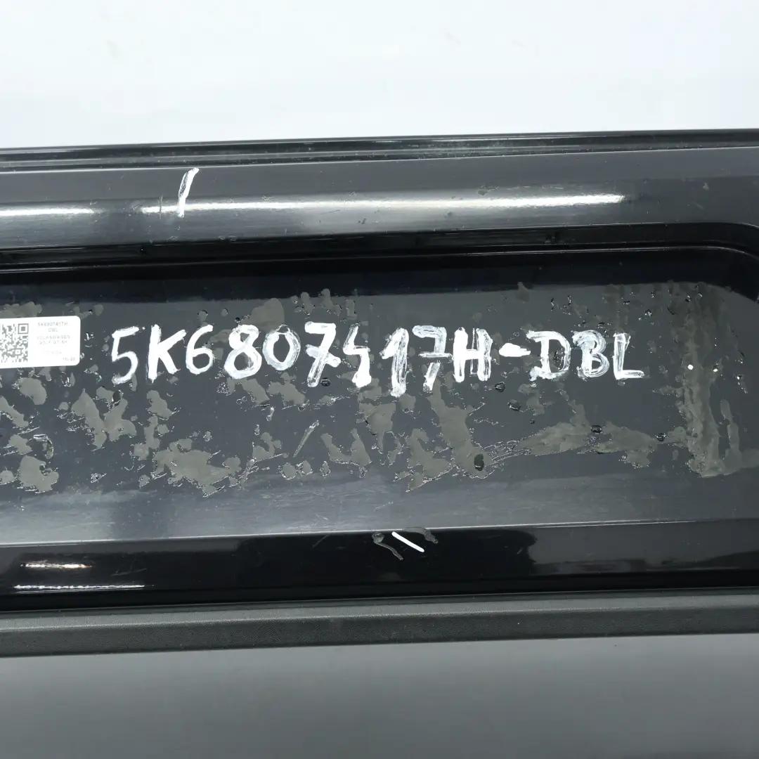 Volkswagen VW Golf Mk6 GTI Rear Bumper Trim Panel Cover Deep Black Pearl - C9X - SKU 5K6807417H-DBL - Part number 5K6807417H