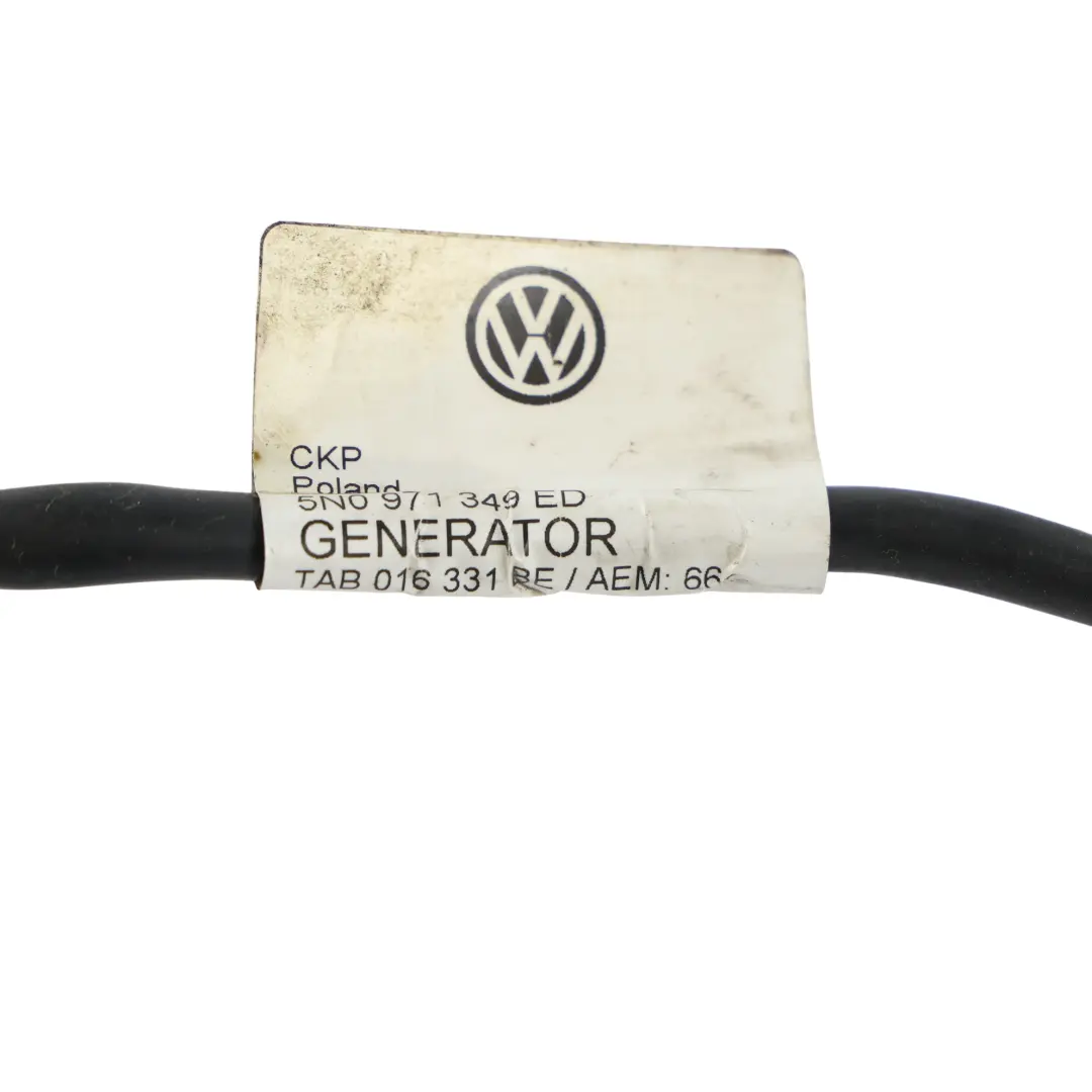 Audi Q3 8U Volkswagen Tiguan Alternator Wiring Cable Harness - SKU 5N0971349ED - Part number 5N0971349ED