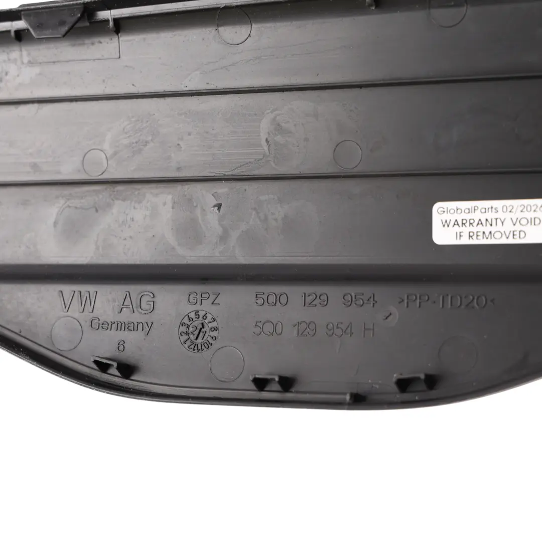 Audi A3 S3 Skoda Octavia VRS Slam Panel Air Duct Cover Top Trim - SKU 5Q0129954H - Part number 5Q0129954H