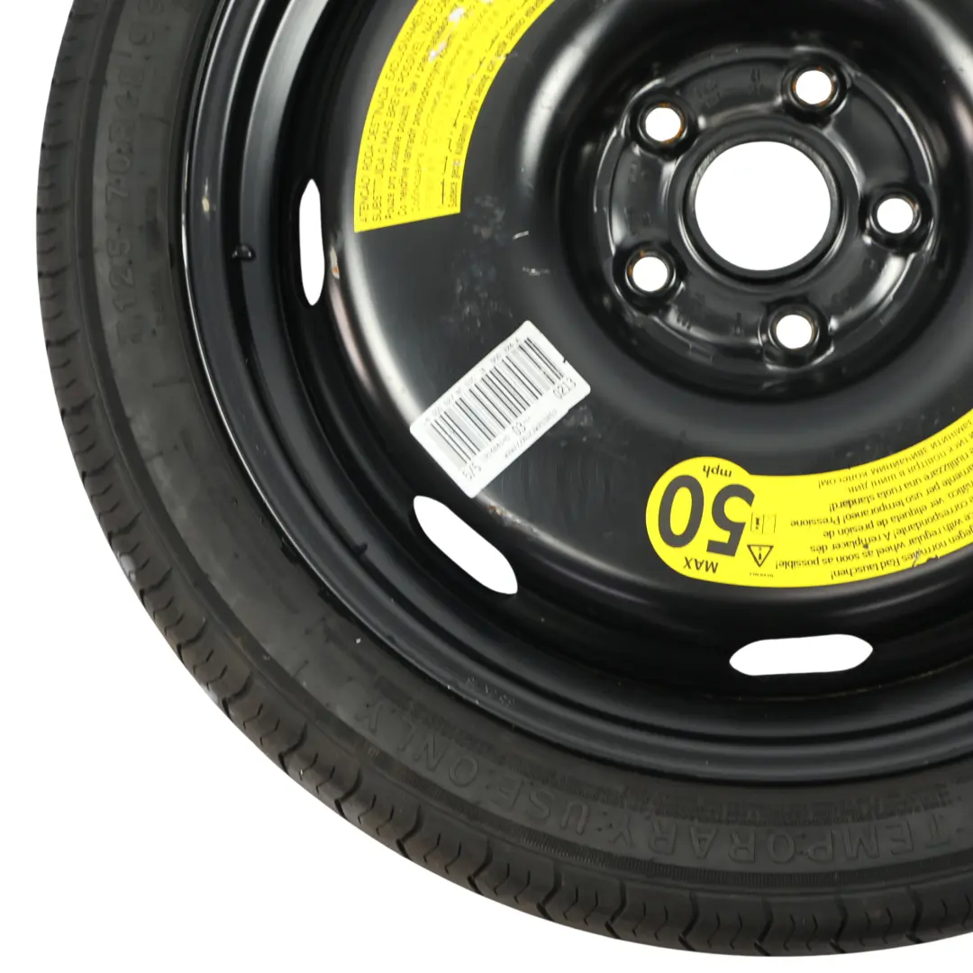 VW Golf CD Roue De Secours R18 Pneu Linglong 3.5J ET:25.5 125/70 - SKU 5Q0601027BC - Numéro de pièce 5Q0601027BC