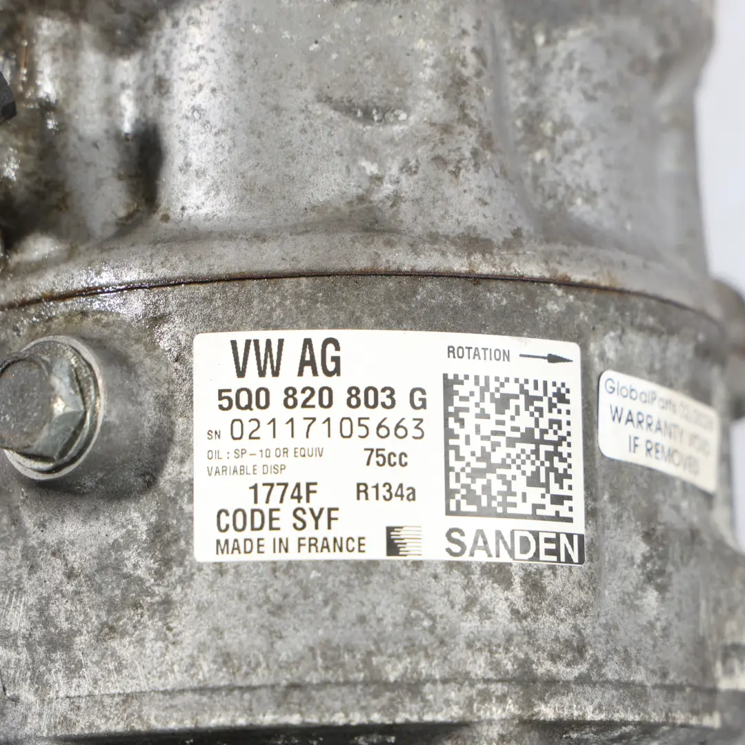 Seat Ibiza FR 6P Air Conditioning A/C Compressor Pump Unit - SKU 5Q0820803G - Part number 5Q0820803G