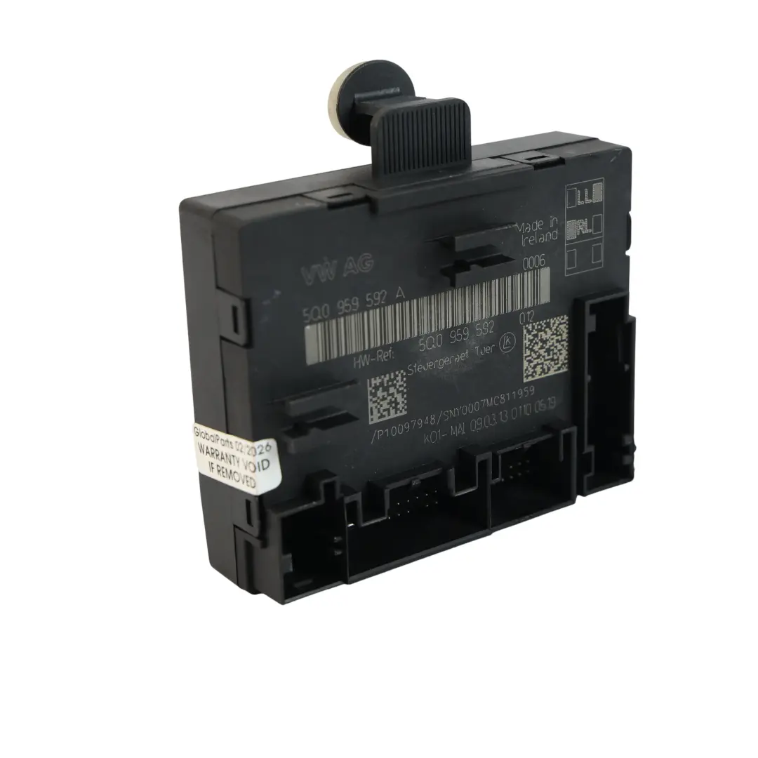 5G R 5G Sterownik Drzwi Pasażera Przód Lewy do Audi A3 8V VW Golf o numerze 5Q0959592A Audi A3 8V VW Golf 5G R 5G Sterownik Drzwi Pasażera Przód Lewy - SKU 5Q0959592A - Numer Części 5Q0959592A