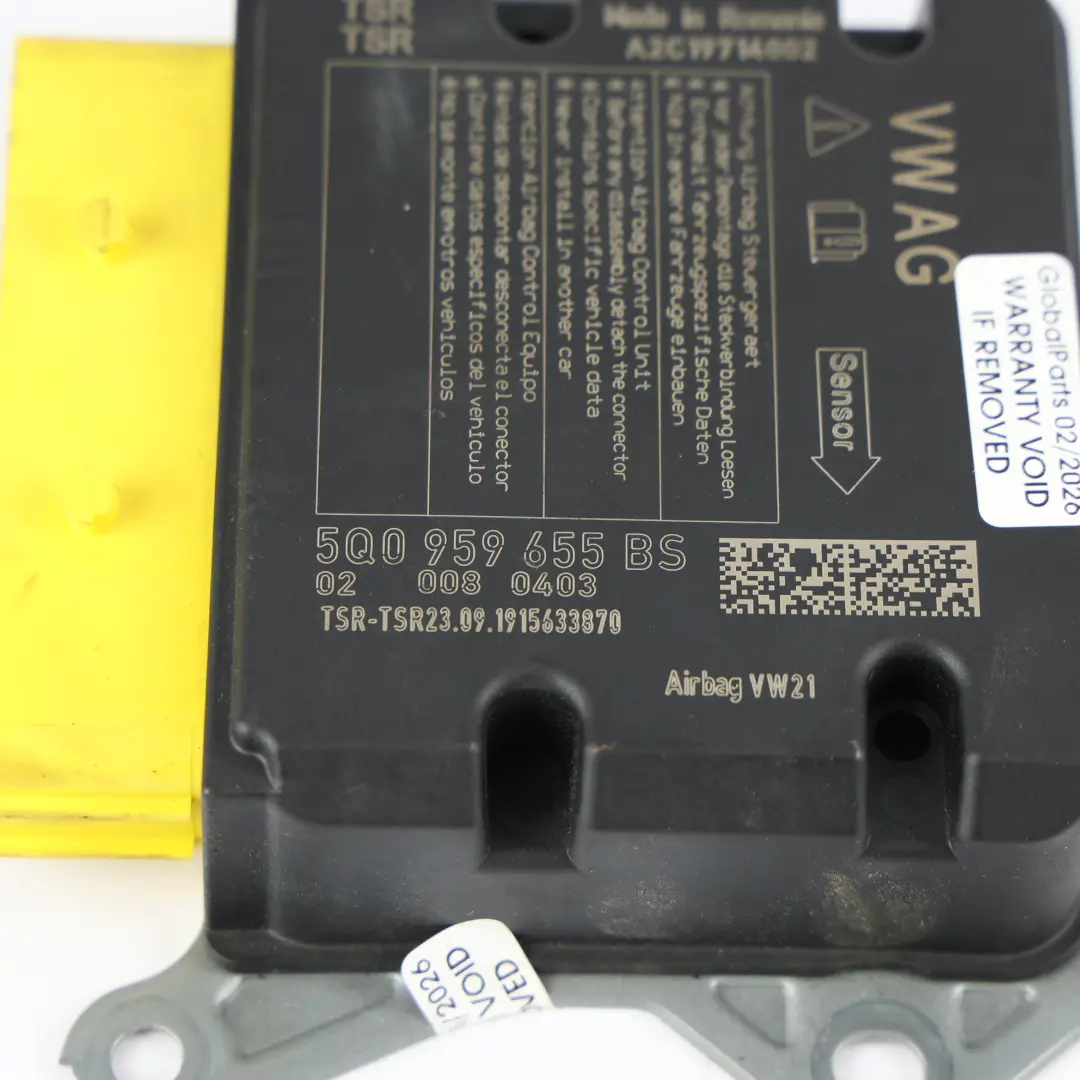 Volkswagen Golf Mk7 5G Modulo Aria Sensore Unità Di Controllo - SKU 5Q0959655BS - Numero di parte 5Q0959655BS