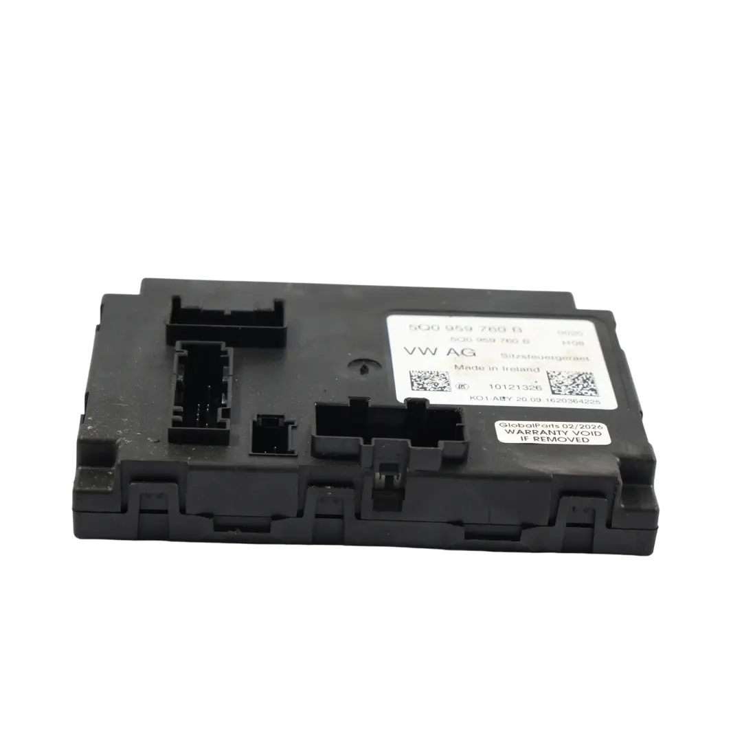 Skoda Superb Mk3 3V Modulo Unità Di Controllo Regolazione Schienale - SKU 5Q0959760B - Numero di parte 5Q0959760B