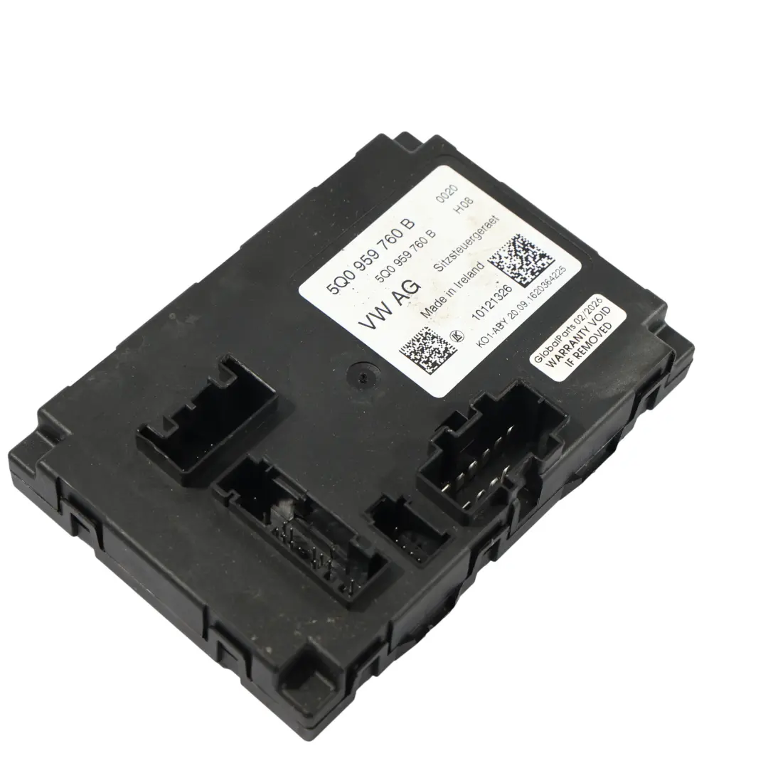 Skoda Superb Mk3 3V Módulo De Unidad De Control Del Respaldo Asiento - SKU 5Q0959760B - Número de pieza 5Q0959760B