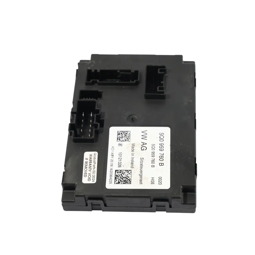 Skoda Superb Mk3 3V Modulo Unità Di Controllo Regolazione Schienale - SKU 5Q0959760B - Numero di parte 5Q0959760B