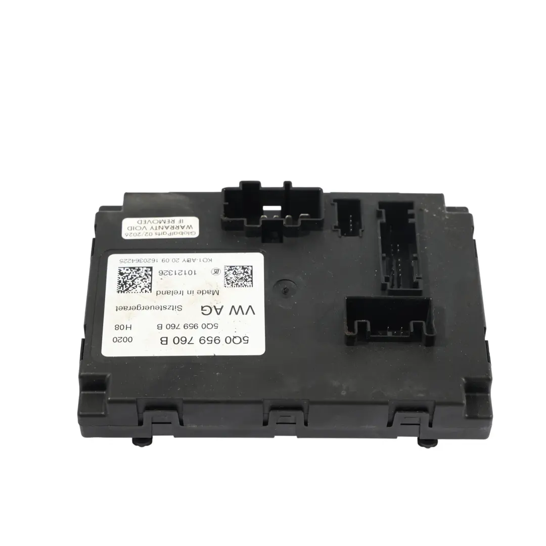 Skoda Superb Mk3 3V Seat Backrest Adjusmtnet Control Unit Module - SKU 5Q0959760B - Part number 5Q0959760B