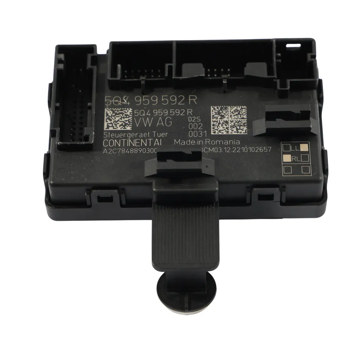 Modulo Porta Controllo Lato Passeggero Anteriore per Skoda Octavia IV con numero di parte 5Q4959592R Skoda Octavia IV Modulo Porta Controllo Lato Passeggero Anteriore - SKU 5Q4959592R - Numero di parte 5Q4959592R