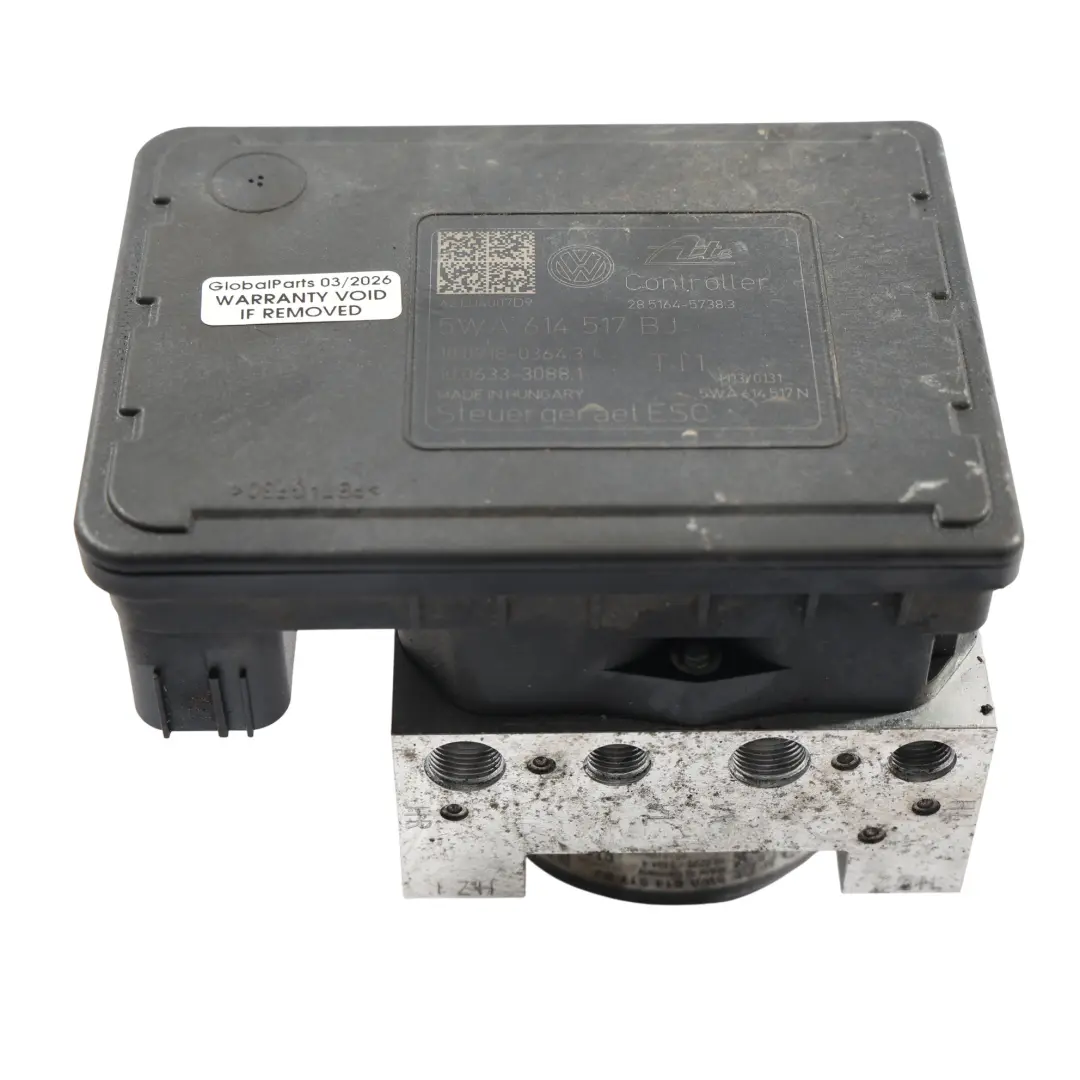 VW Volkswagen Golf Mk8 ABS Pump Hydraulic Brake Pump Control Module - SKU 5WA614517BJ - Part number 5WA614517BJ