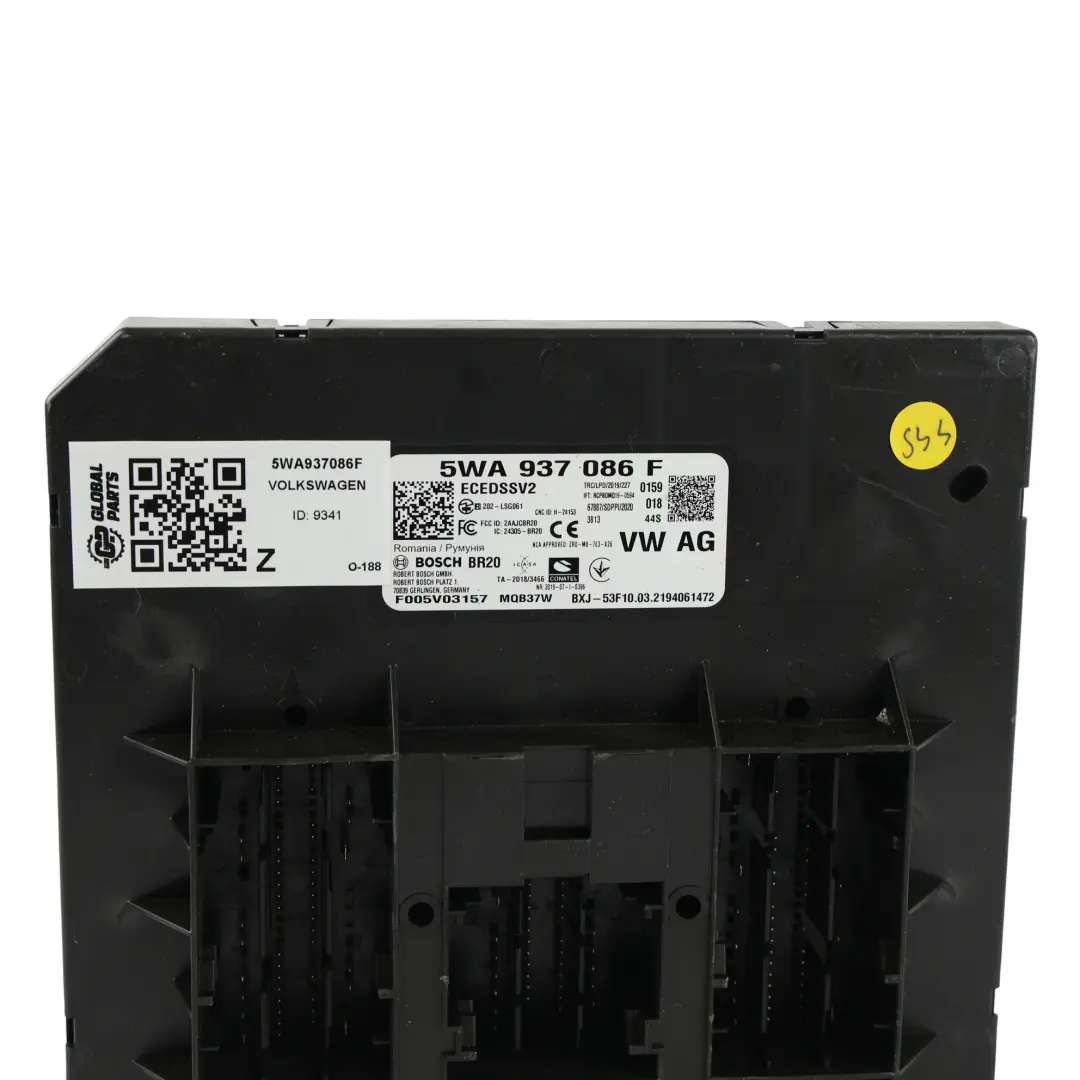 Moduł Komfortu BCM Sterownik ECU do Volkswagen Golf CD1 o numerze 5WA937086F Volkswagen Golf CD1 Moduł Komfortu BCM Sterownik ECU - SKU 5WA937086F - Numer Części 5WA937086F