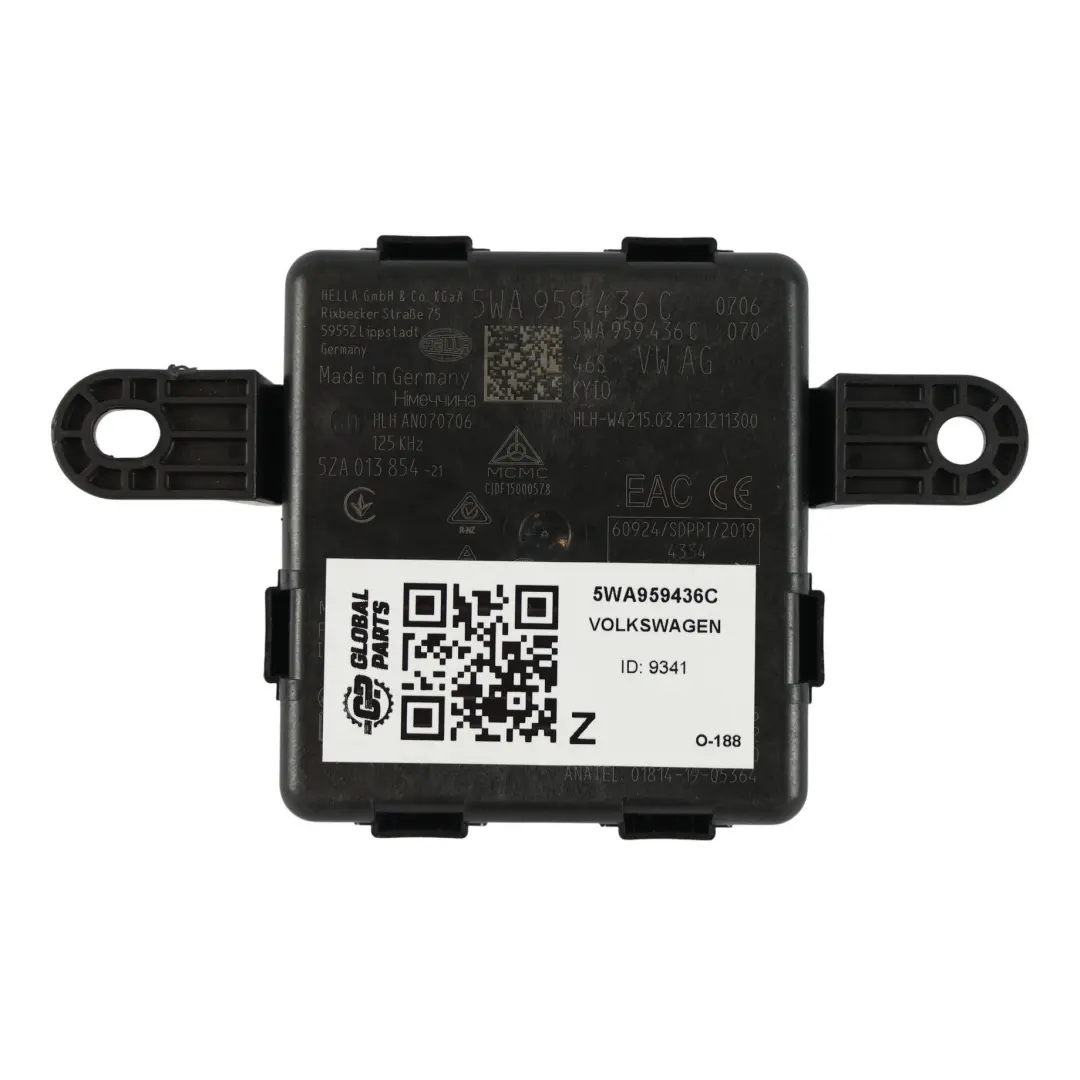 Mk8 CD1 Keyless Go Module ECU Entry Control Unit to Volkswagen Golf with Part number 5WA959436C Volkswagen Golf Mk8 CD1 Keyless Go Module ECU Entry Control Unit - SKU 5WA959436C - Part number 5WA959436C