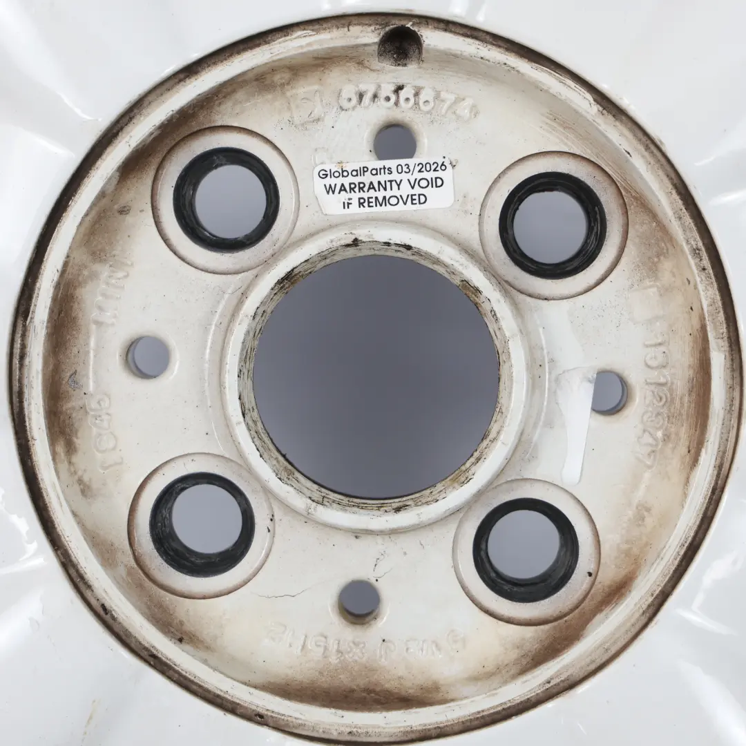 Mini Cooper One R50 R52 R53 Weiss Alufelge Alu Felge 15" ET:45 5,5J - SKU 6756674-1 - Teilenummer 6756674