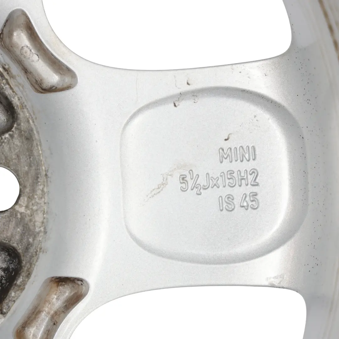 Jantes Alu Alliage Argent 15" etoile Spooler 100 pour Mini Cooper R50 R56 à propos du numéro de pièce 6768498 Mini Cooper R50 R56 Jantes Alu Alliage Argent 15" etoile Spooler 100 - SKU 6768498-1 - Numéro de pièce 6768498