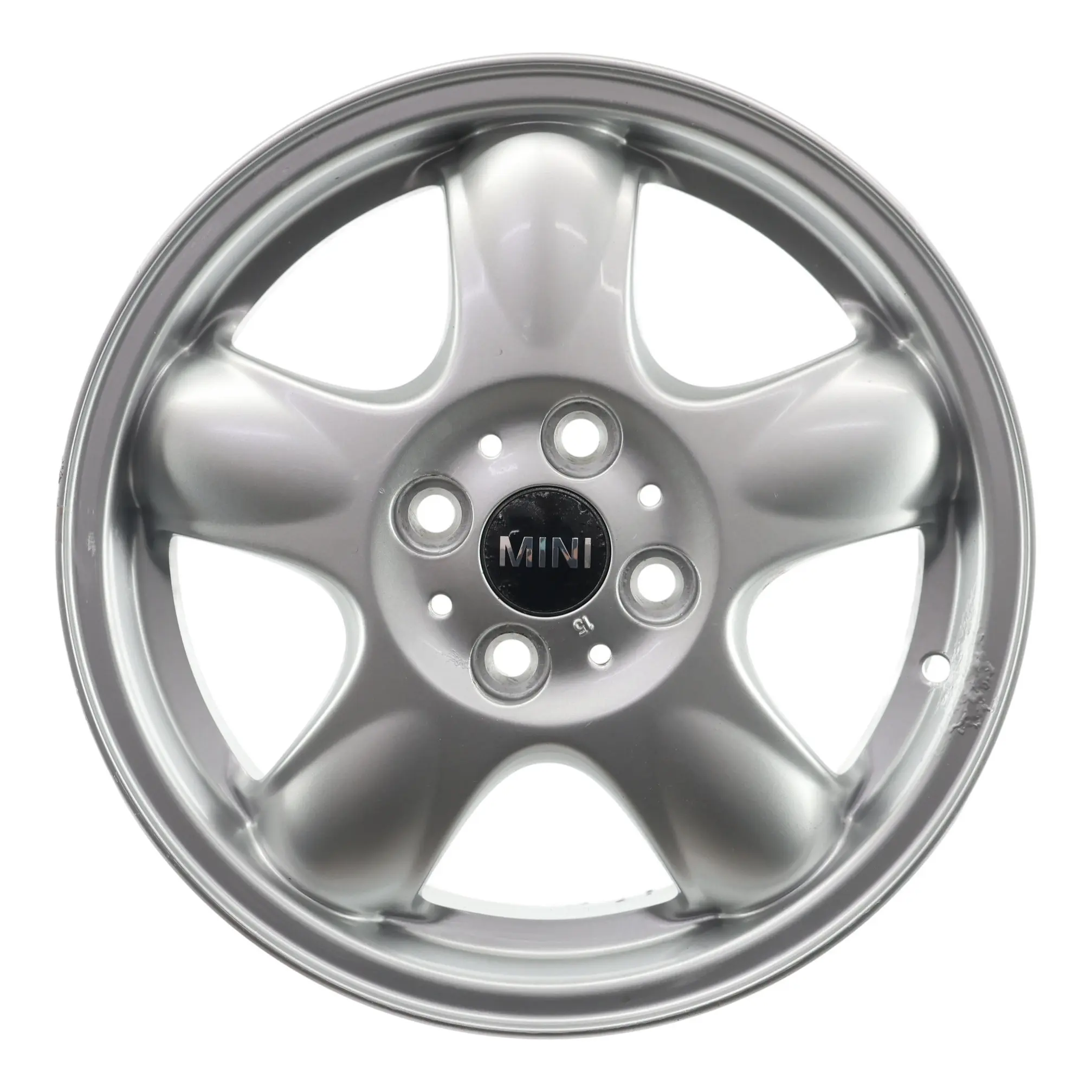 Mini One R55 R56 Llanta Aleación Plateada 15" 5,5J 5-Start Spooler 100 6768498