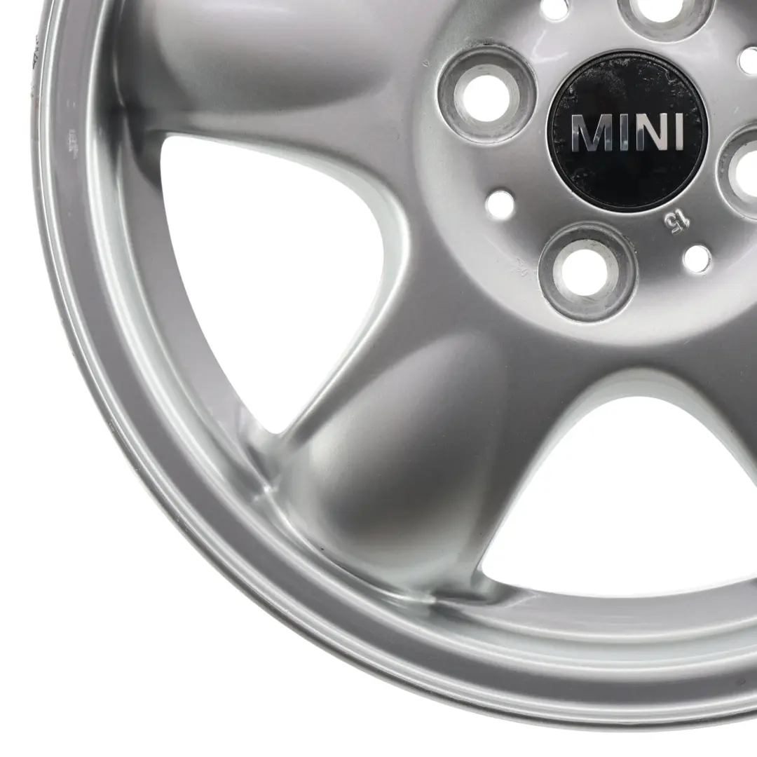 Mini Cooper R50 R56 Alu Felge Alufelge Silber 15" 5 Star Spooler 100 - SKU 6768498-2 - Teilenummer 6768498