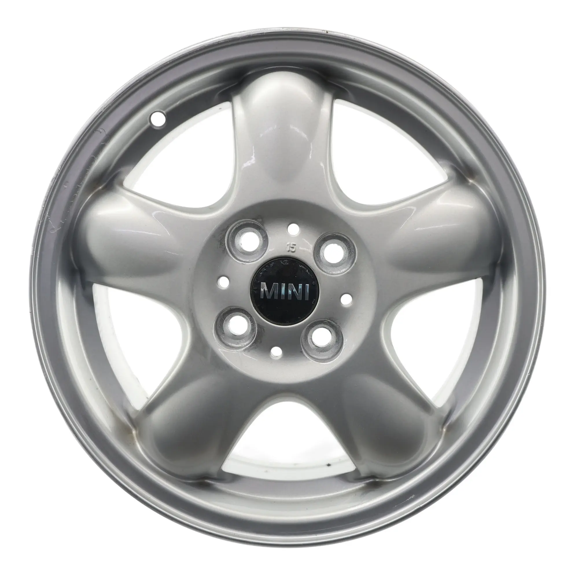 Mini Cooper One R50 R55 R56 Silver Wheel Alloy Rim 15" 5,5J 5-Start Spooler 100