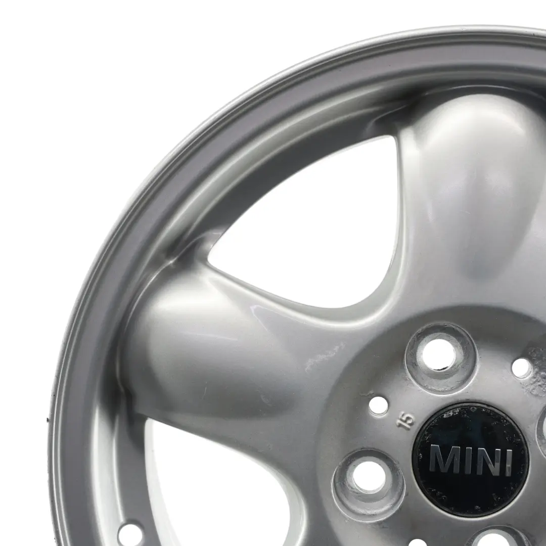 Mini Cooper One R50 R56 Silver Wheel Alloy Rim 15" 5-Start Spooler 100 - SKU 6768498-4 - Part number 6768498