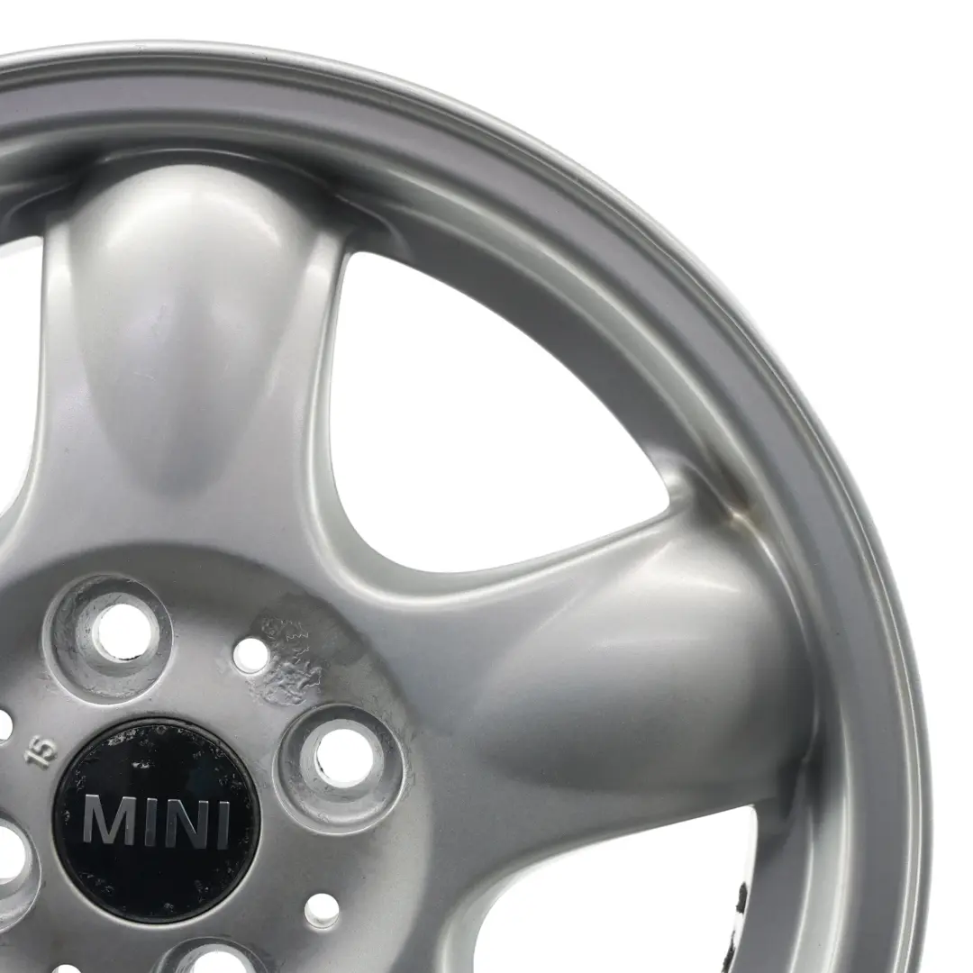 Mini Cooper One R50 R56 Silver Wheel Alloy Rim 15" 5-Start Spooler 100 - SKU 6768498-4 - Part number 6768498