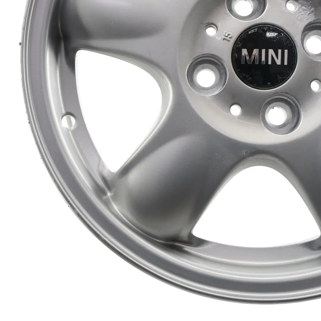 Mini Cooper One R50 R56 Silver Wheel Alloy Rim 15" 5-Start Spooler 100 - SKU 6768498-4 - Part number 6768498