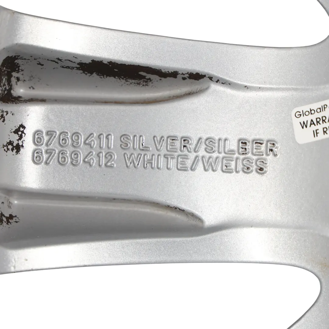 Srebrna Felga Aluminiowa 17" 7J Crown Spoke 104 do Mini One R50 R55 R56 R57 o numerze 6769411 Mini One R50 R55 R56 R57 Srebrna Felga Aluminiowa 17" 7J Crown Spoke 104 - SKU 6769411-4 - Numer Części 6769411