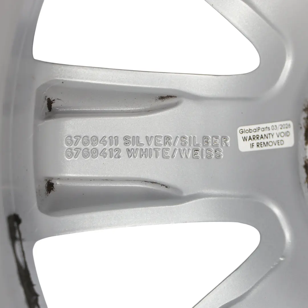 Mini Cooper R50 R55 R56 R57 Jante Alliage Argent 17" 7J Crown Spoke 104 - SKU 6769411-5 - Numéro de pièce 6769411