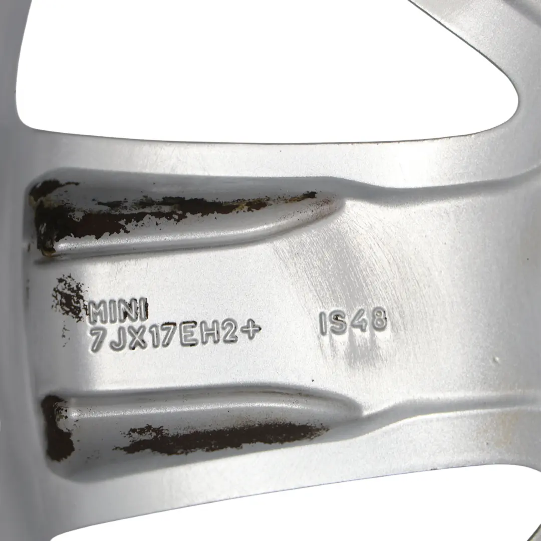 Llanta de Aluminio Plata 17" ET: 48 7J para Mini Cooper One R50 R53 R55 R56 con número de pieza 6769411 Mini Cooper One R50 R53 R55 R56 Llanta de Aluminio Plata 17" ET: 48 7J - SKU 6769411-5 - Número de pieza 6769411