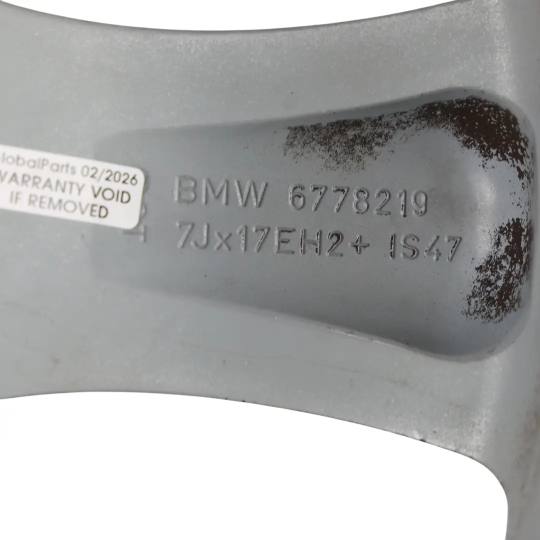 Alu Felge Alufelge 17" Sternspeiche 256 7J ET:47 für BMW E81 E82 E87 mit Teilenummer 6778219 BMW E81 E82 E87 Alu Felge Alufelge 17" Sternspeiche 256 7J ET:47 - SKU 6778219-1 - Teilenummer 6778219