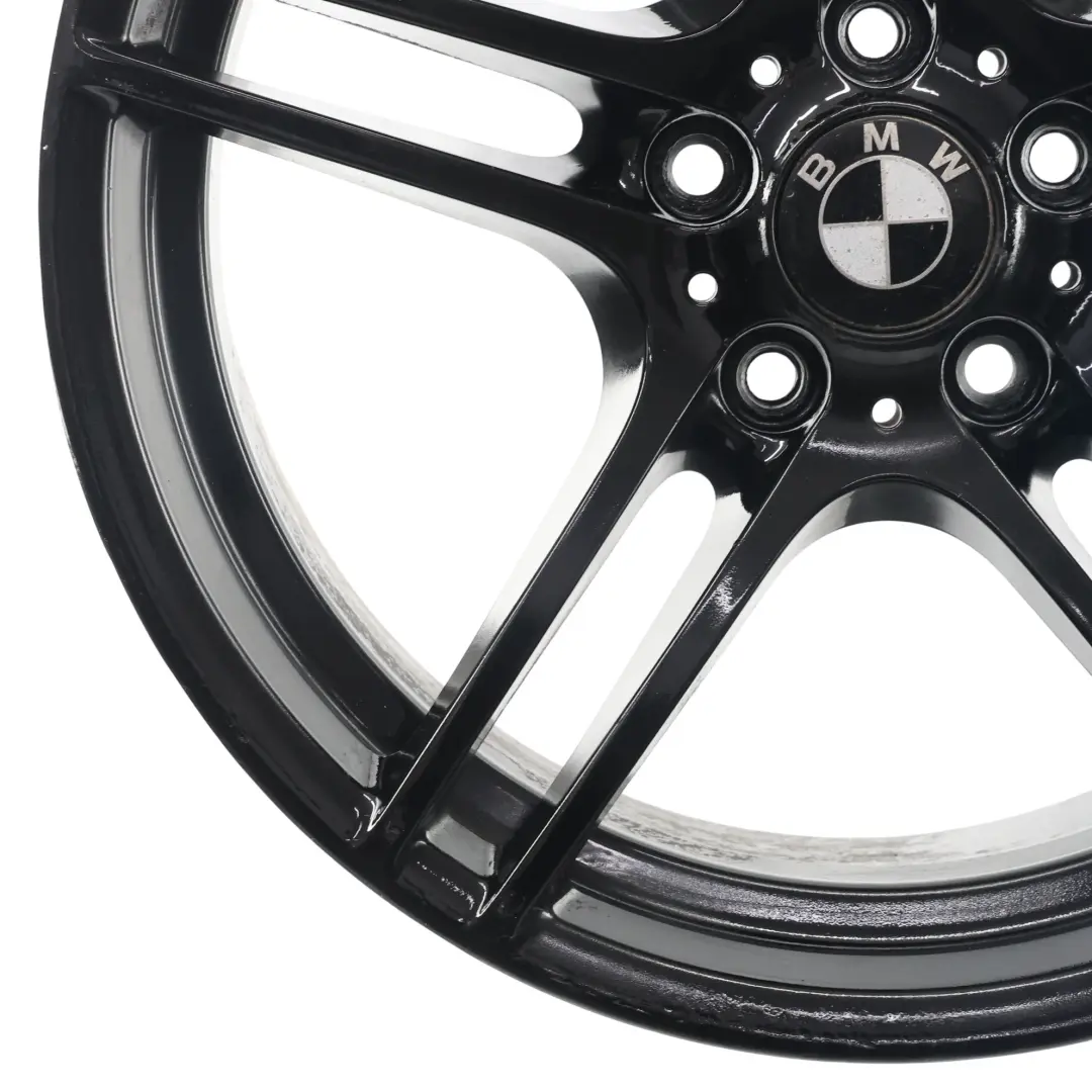 Front Black Wheel Alloy Rim 19" M Double Spoke 313 8J ET:37 to BMW E90 E91 with Part number 6787647 BMW E90 E91 Front Black Wheel Alloy Rim 19" M Double Spoke 313 8J ET:37 - SKU 6787647-2 - Part number 6787647
