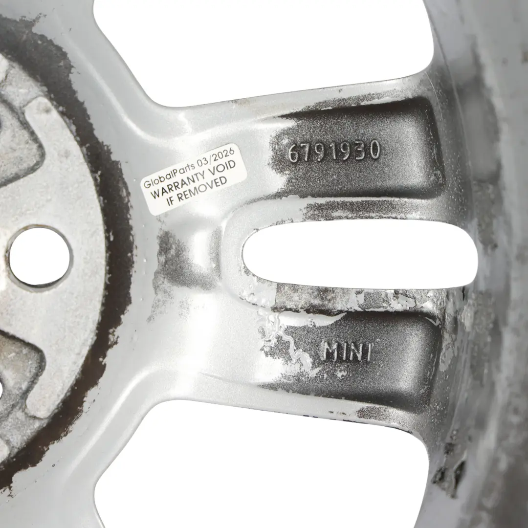  Srebrna felga aluminiowa Mini R56 15" ET:45 5,5J 5-Star Twin Spoke 118 - SKU 6791930-2 - Numer Części 6791930