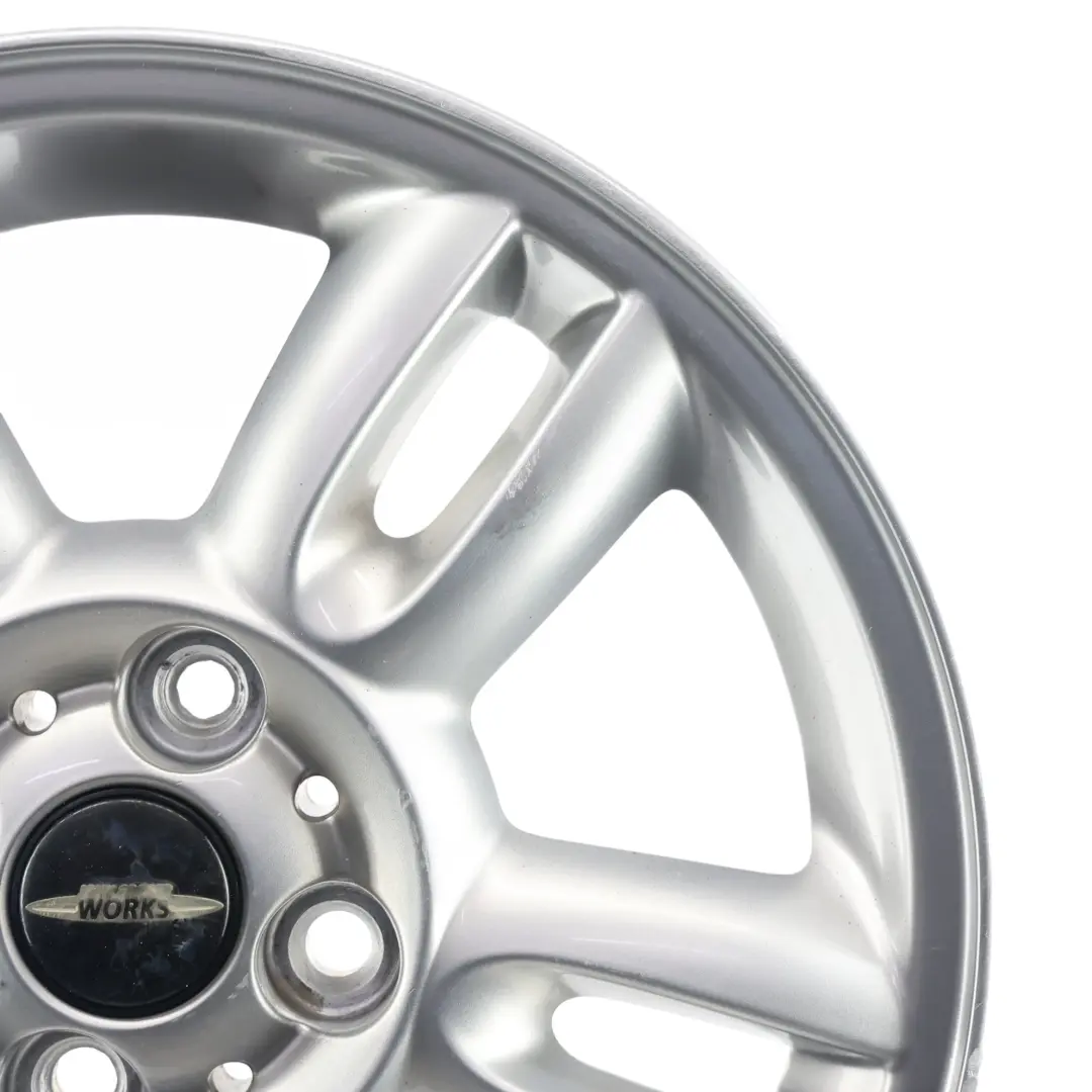 Alloy Rim 15" ET:45 5,5J 5-Star Twin Spoke 118 to Mini Cooper R55 R56 Silver Wheel with Part number 6791930 Mini Cooper R55 R56 Silver Wheel Alloy Rim 15" ET:45 5,5J 5-Star Twin Spoke 118 - SKU 6791930-3 - Part number 6791930