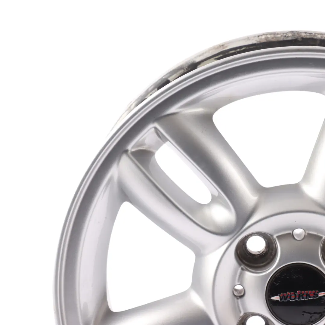 Alloy Rim 15" ET:45 5,5J 5-Star Twin Spoke 118 to Mini Cooper R55 R56 Silver Wheel with Part number 6791930 Mini Cooper R55 R56 Silver Wheel Alloy Rim 15" ET:45 5,5J 5-Star Twin Spoke 118 - SKU 6791930-4 - Part number 6791930