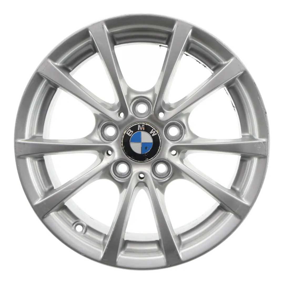 Silberne Leicht Metall Felge 16" 7J ET:31 V-Speiche 390 für BMW F30 F31 F36 mit Teilenummer 6796236 BMW F30 F31 F36 Silberne Leicht Metall Felge 16" 7J ET:31 V-Speiche 390 - SKU 6796236-1 - Teilenummer 6796236