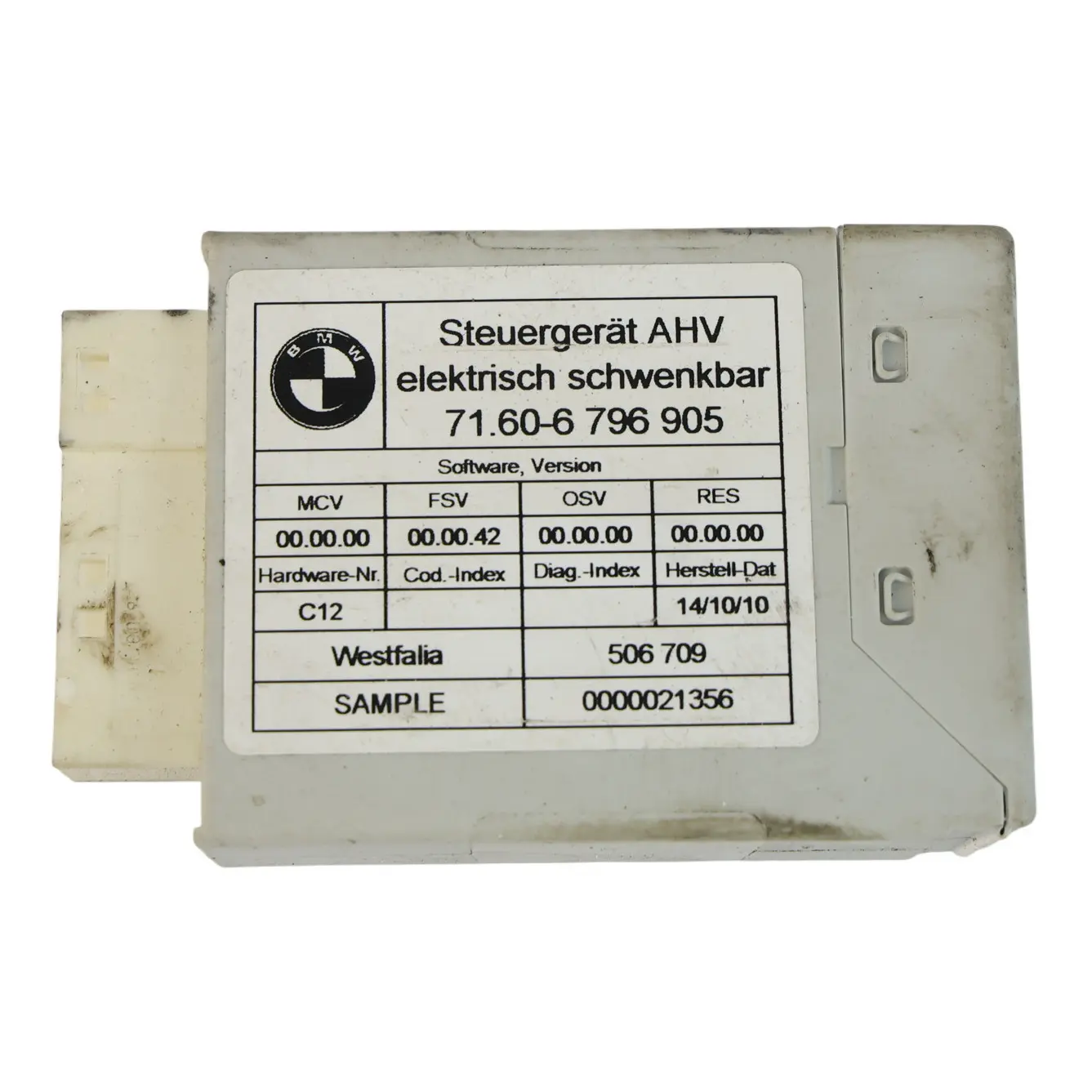 BMW F01 F01N F02 F10 AHK Moduł Sterujący Haka Holowniczego ECU 6796905