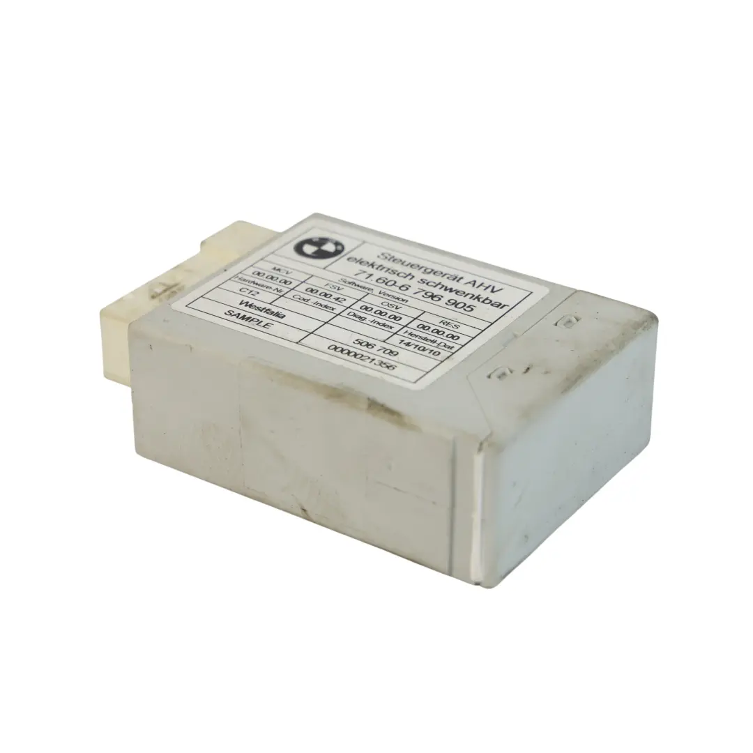 F01N F02 F10 AHK Anhänger Kupplung Deichsel Steuergerät ECU für BMW F01 mit Teilenummer 6796905 BMW F01 F01N F02 F10 AHK Anhänger Kupplung Deichsel Steuergerät ECU - SKU 6796905 - Teilenummer 6796905