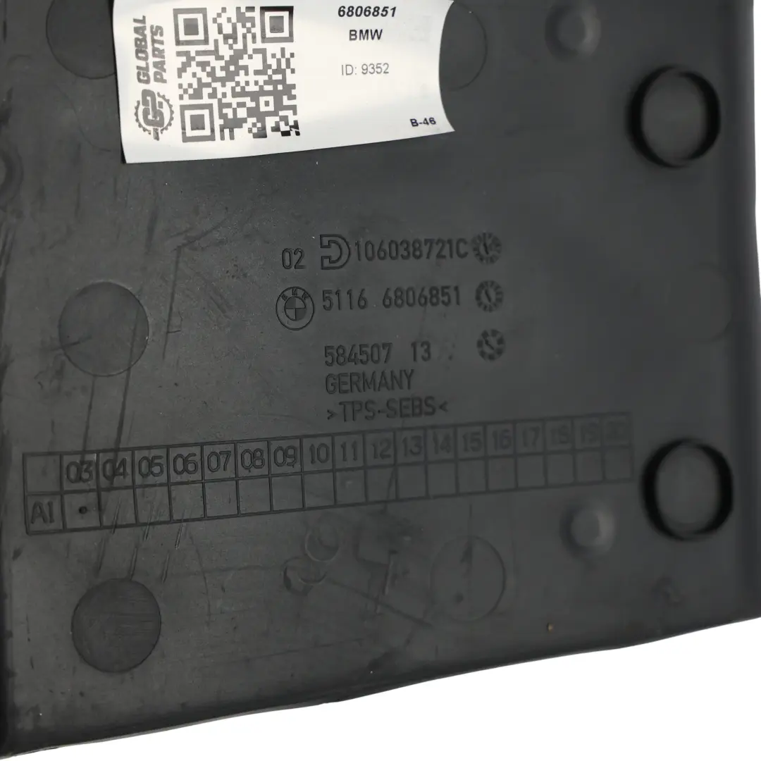 BMW I4 G26 Gran Coupé Tapis Console Centrale Caoutchouc Insert - SKU 6806851 - Numéro de pièce 6806851