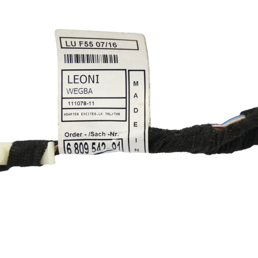 Cableado Arnés Puerta Trasera para Mini F55 con número de pieza 6809542 Mini F55 Cableado Arnés Puerta Trasera - SKU 6809542 - Número de pieza 6809542