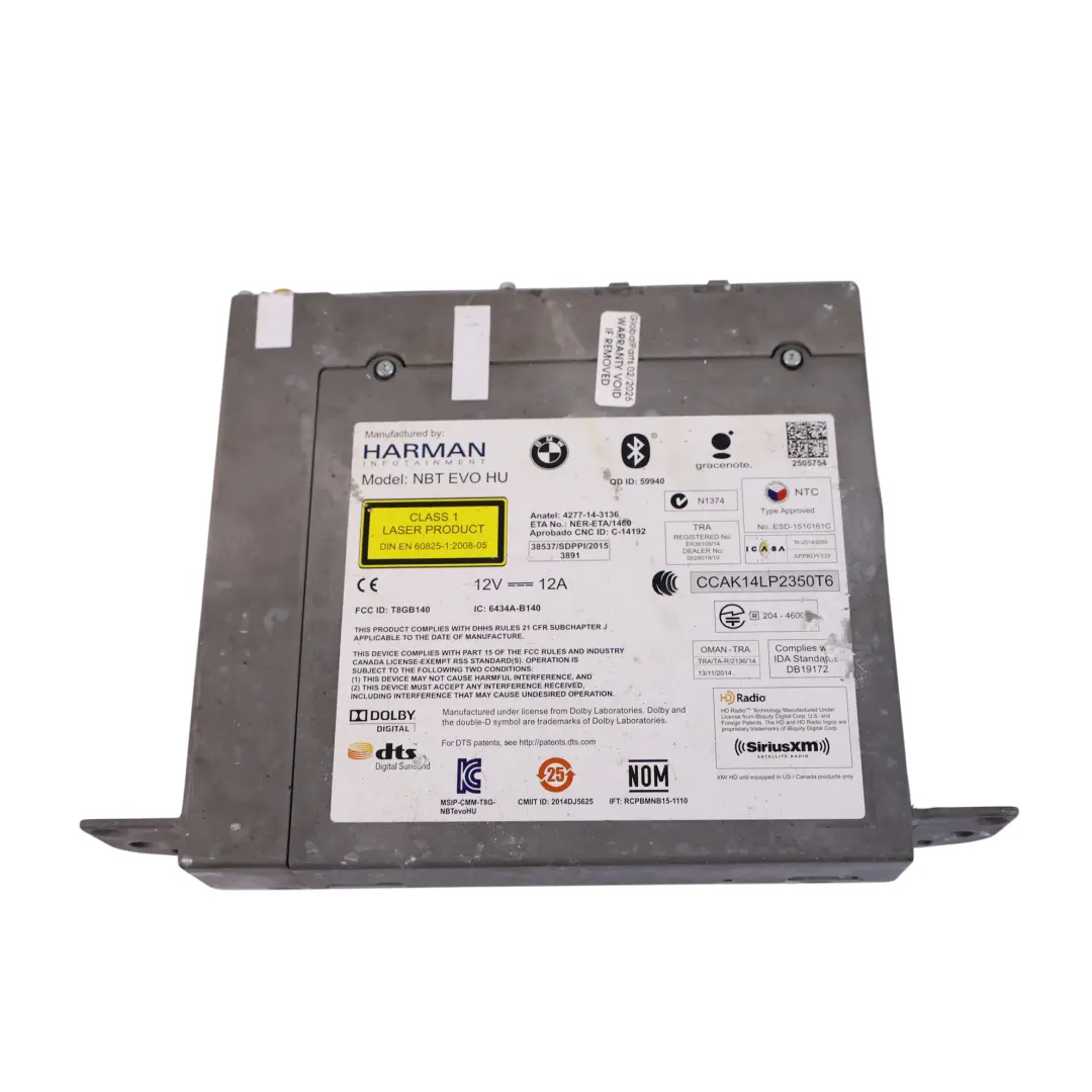 Mini Cooper F55 F56 Navigation DAB Head Unit High Control Unit - SKU 6822072 - Part number 6822072