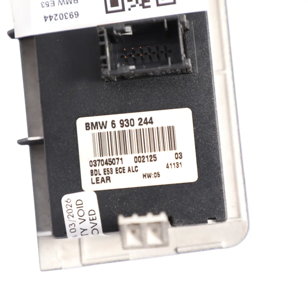 Headlight Fog Light Switch Panel Control Unit to BMW X5 E53 with Part number 6930244 BMW X5 E53 Headlight Fog Light Switch Panel Control Unit - SKU 6930244 - Part number 6930244